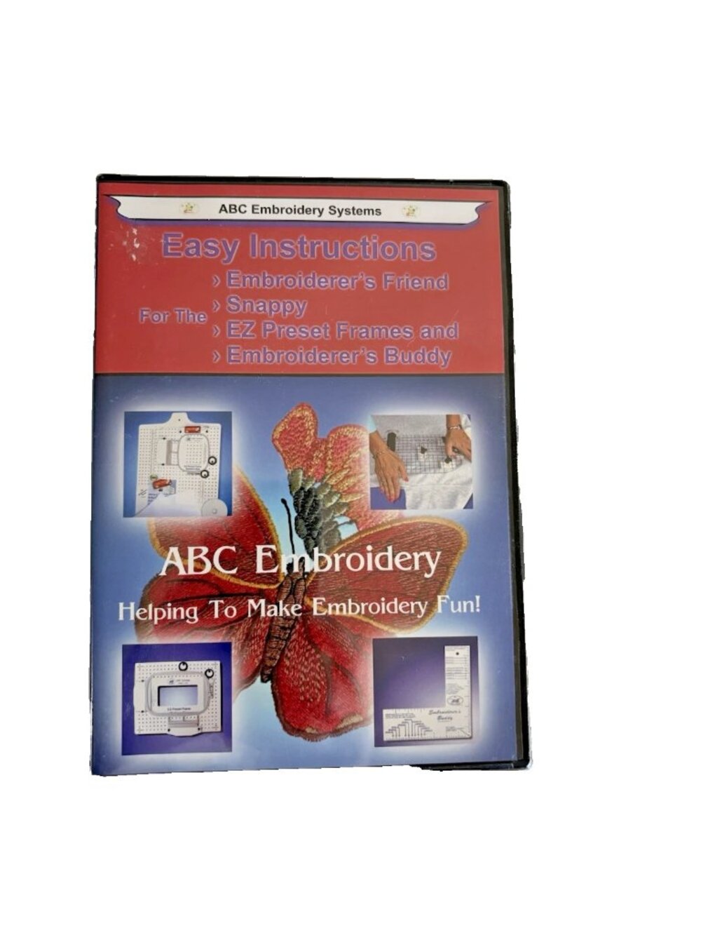 ABC Embroidery Systems DVD Snappy Buddy Easy Instructions New/Sealed